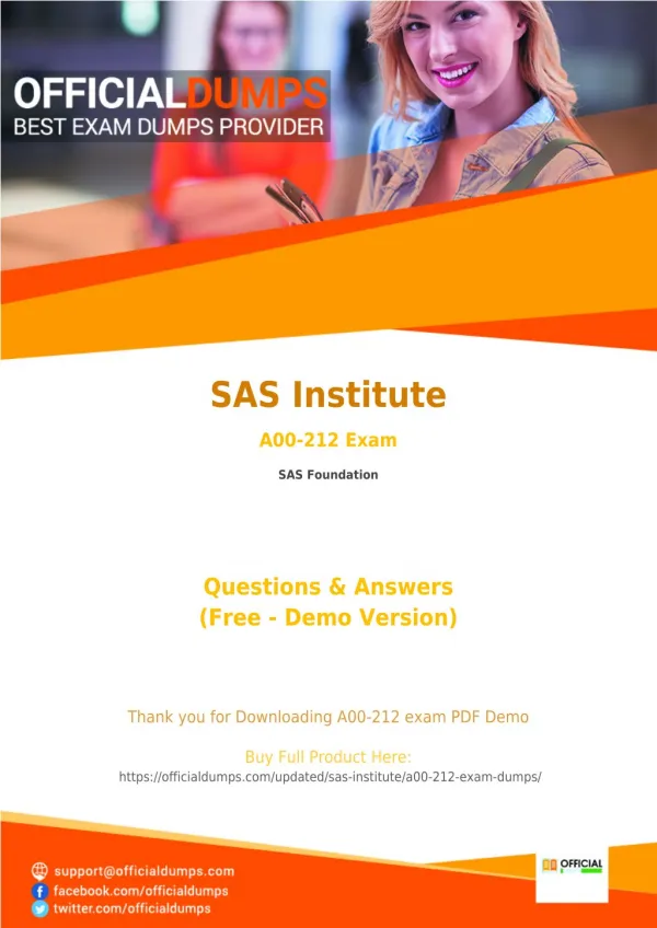 70-741 Exam Questions - Affordable SAS Institute A00-212 Exam Dumps - 100% Passing Guarantee