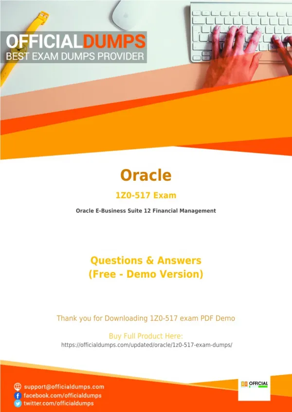 1Z0-517 Dumps - Affordable Oracle 1Z0-517 Exam Questions - 100% Passing Guarantee