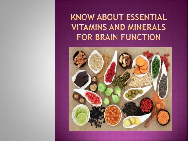 Know About Essential Vitamins And Minerals For Brain Function