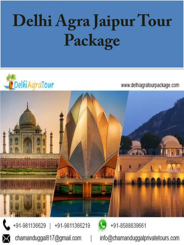Delhi Agra Jaipur Tour Package By Car