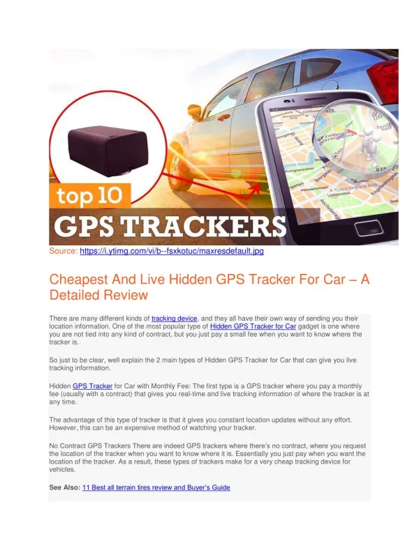 Cheapest And Live Hidden GPS Tracker For Car â€“ A Detailed Review