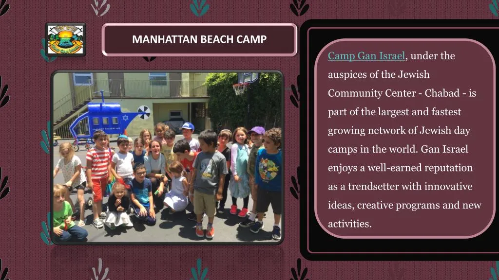 camp gan israel under the auspices of the jewish