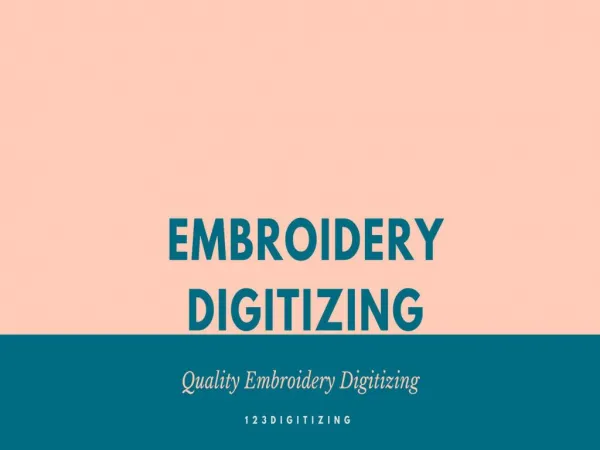 Embroidery digitizing- Effective Solution of Embroidery Work