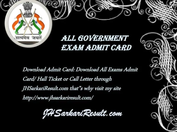 all government exam admit card