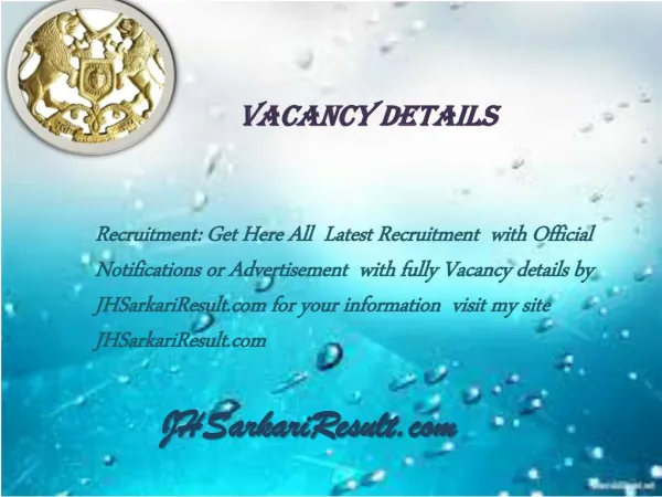 Vacancy Details.