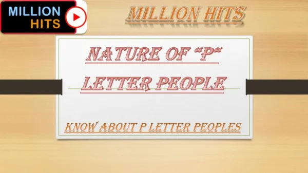 Nature of p letter people | million hits