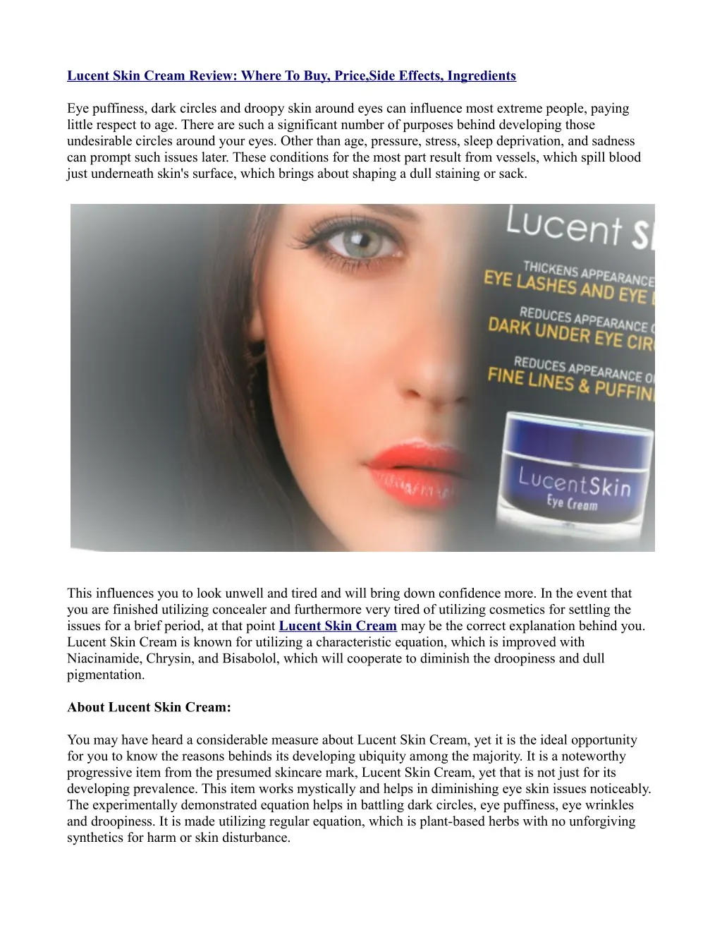 lucent skin cream review where to buy price side