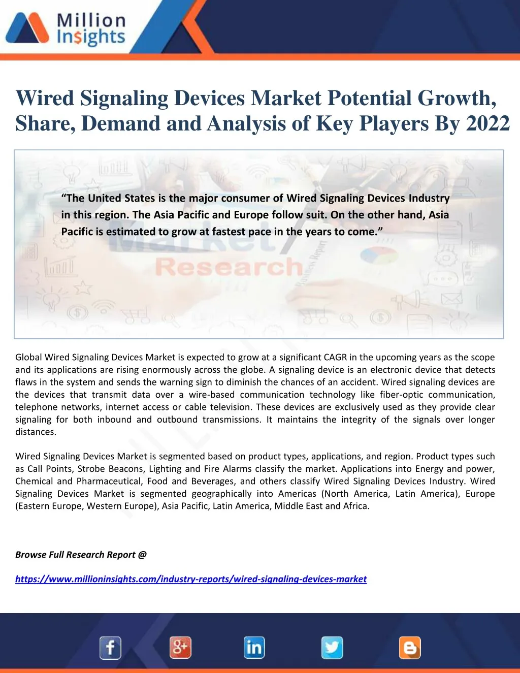 wired signaling devices market potential growth