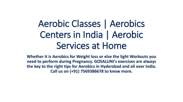 aerobic classes aerobics centers in india aerobic services at home