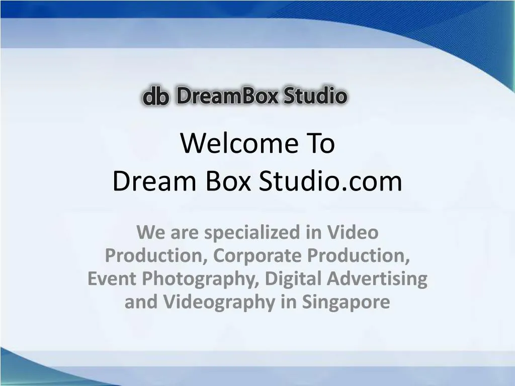 welcome to dream box studio com