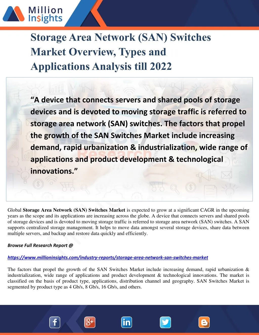 storage area network san switches market overview