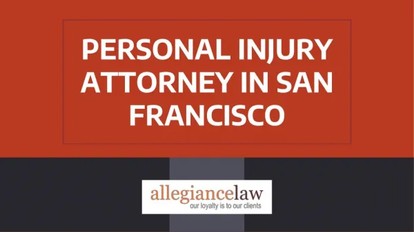 Personal Injury Attorney San Francisco