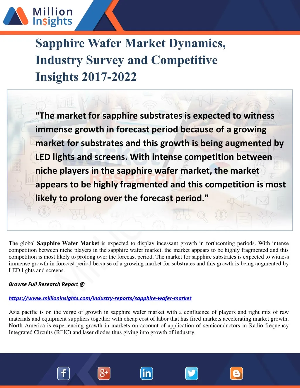 sapphire wafer market dynamics industry survey