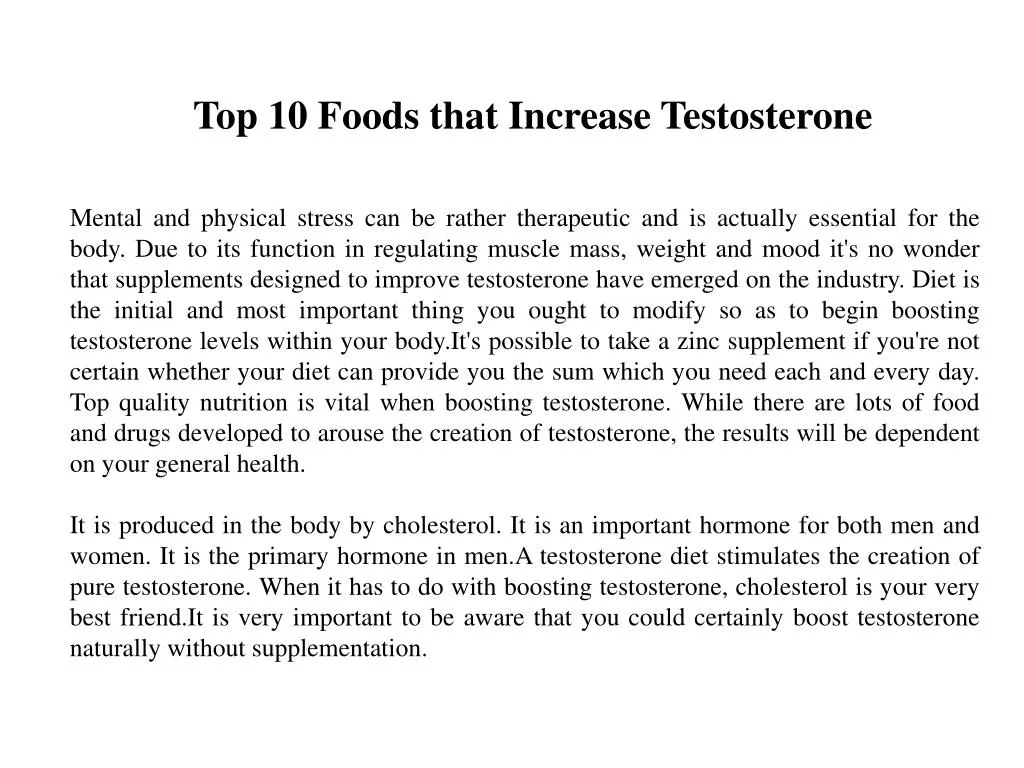 top 10 foods that increase testosterone