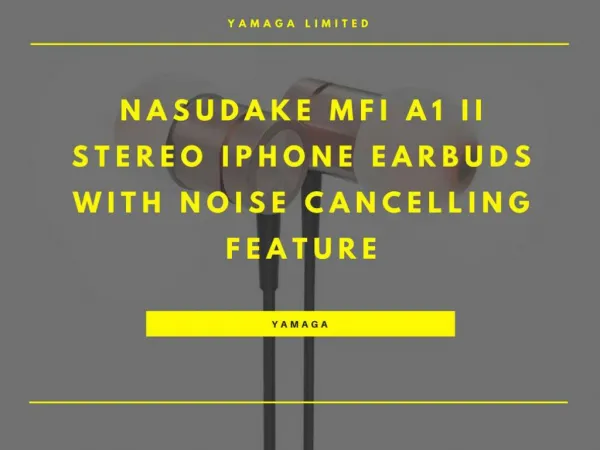NASUDAKE MFi A1 II Stereo iPhone Earbuds with Noise Cancelling Feature