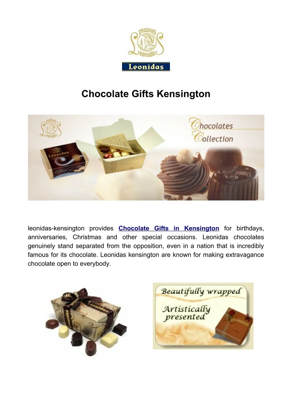 chocolate gifts kensington
