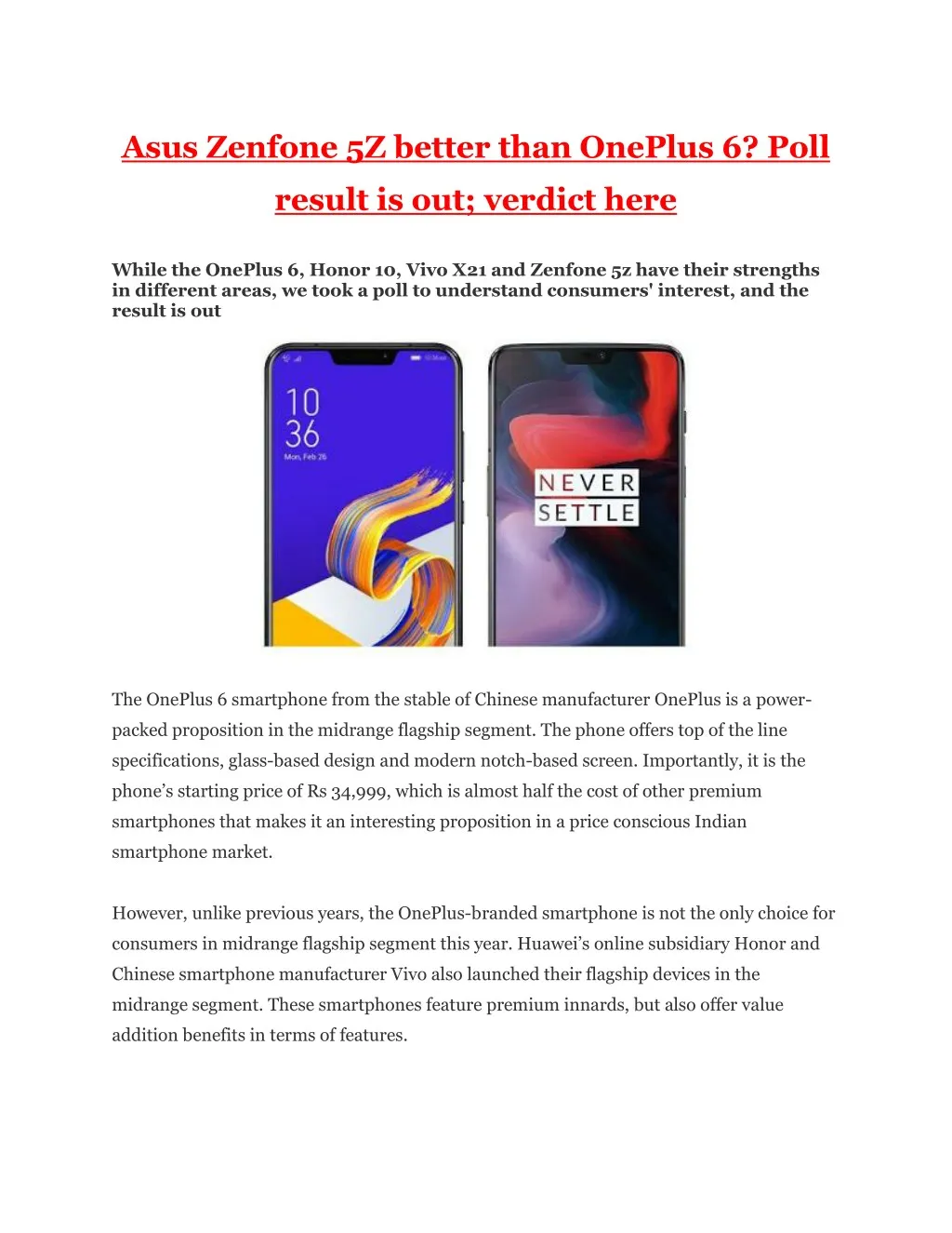 asus zenfone 5z better than oneplus 6 poll