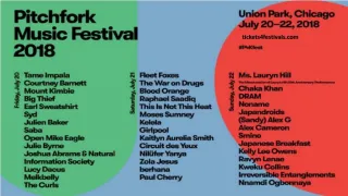 Pitchfork Music Festival Announces Full 2018 Lineup