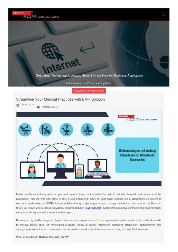 Streamline Your Medical Practices with EMR Solution