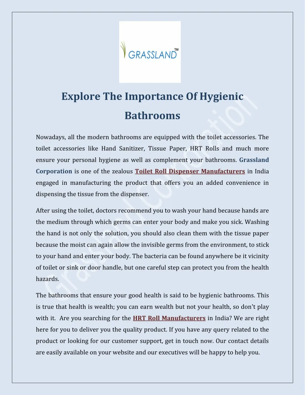 explore the importance of hygienic