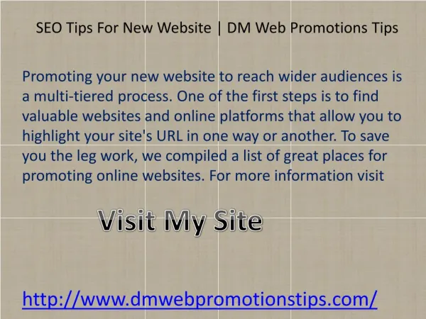 promoting your new website to reach wider