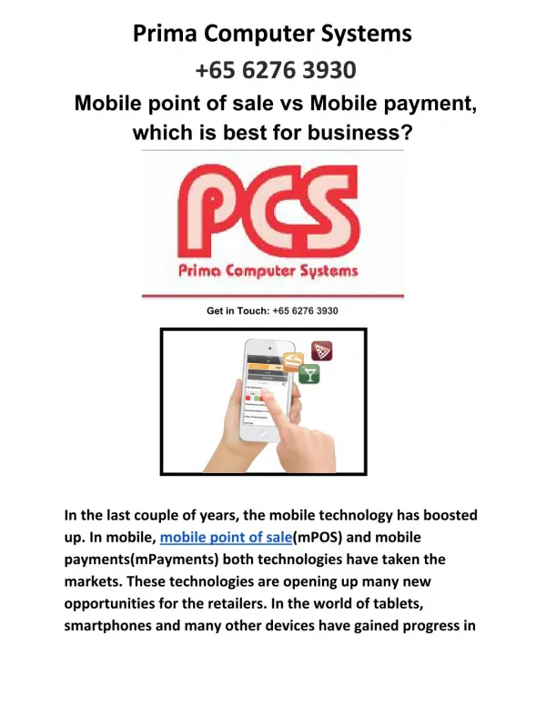 Mobile point of sale vs Mobile payment, which is best for business?