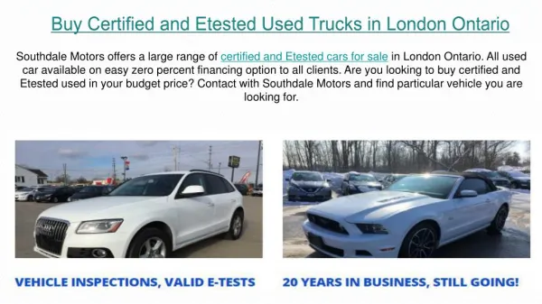 buying a used car in ontario