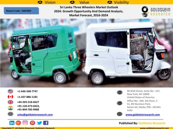 Sri Lanka Three Wheelers Market Outlook 2024: Growth Opportunity And Demand Analysis, Market Forecast, 2016-2024