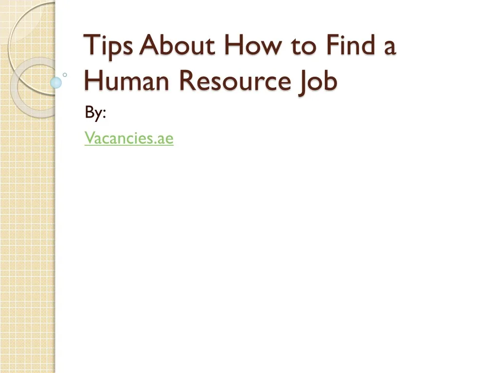 tips about how to find a human resource