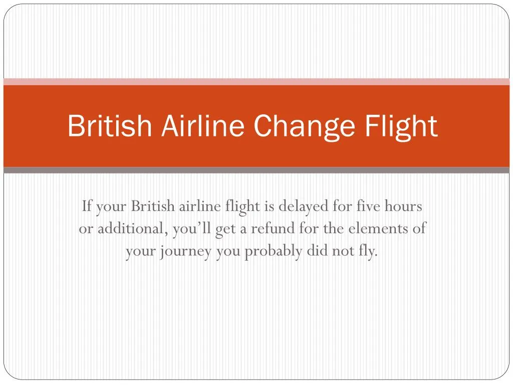 british airline change flight