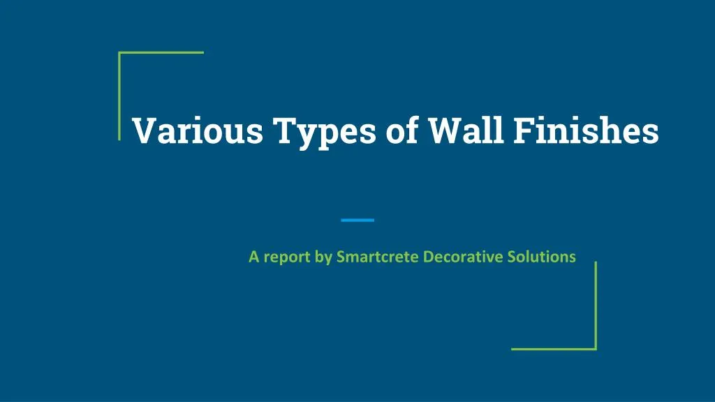 various types of wall finishes