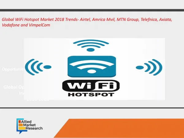 Global WiFi Hotspot Market 2018 Trends- Airtel, Amrica Mvil, MTN Group, Telefnica, Axiata, Vodafone and VimpelCom