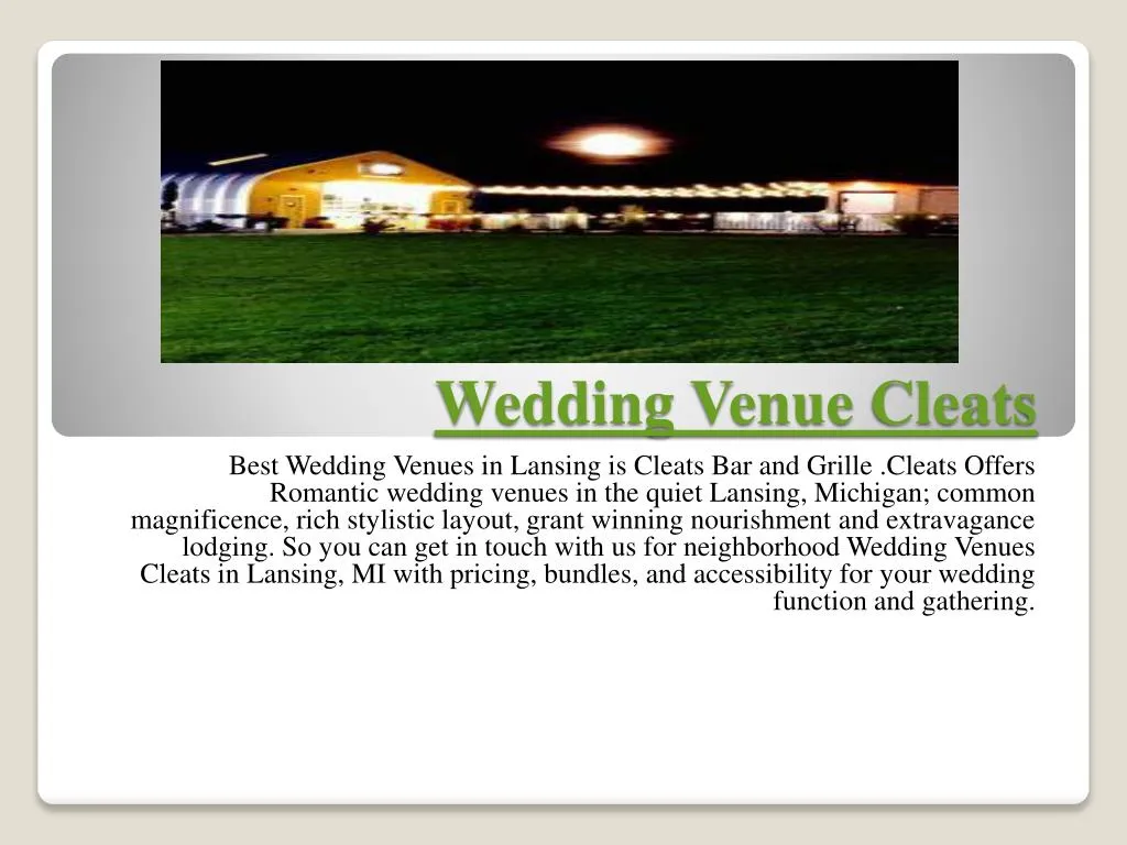 wedding venue cleats