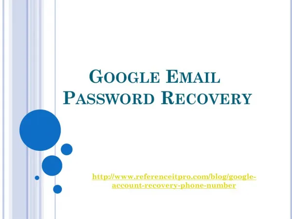 Google Email Password Recovery