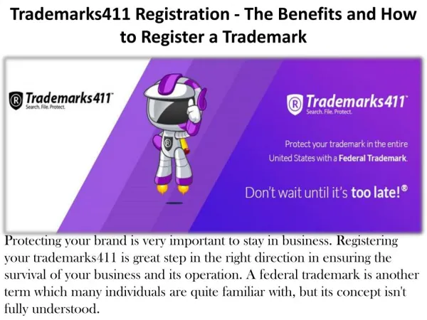 Trademarks411 Registration - The Benefits and How to Register a Trademark