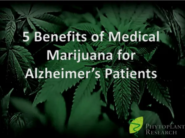 Medical Marijuana for Alzheimer's