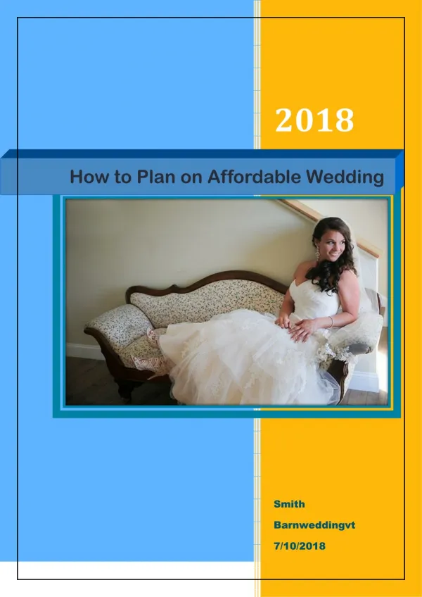 How to Plan on Affordable Wedding?