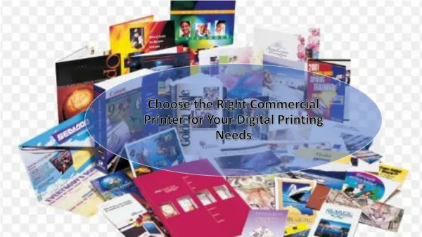 Choose the Right Commercial Printer for Your Digital Printing Needs