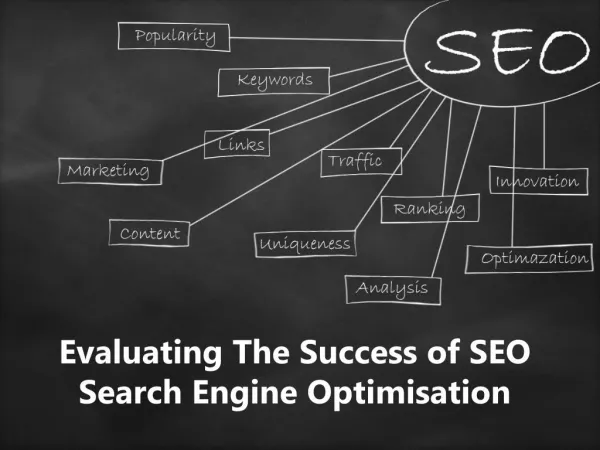 Evaluating The Success of (SEO) Search Engine Optimisation.