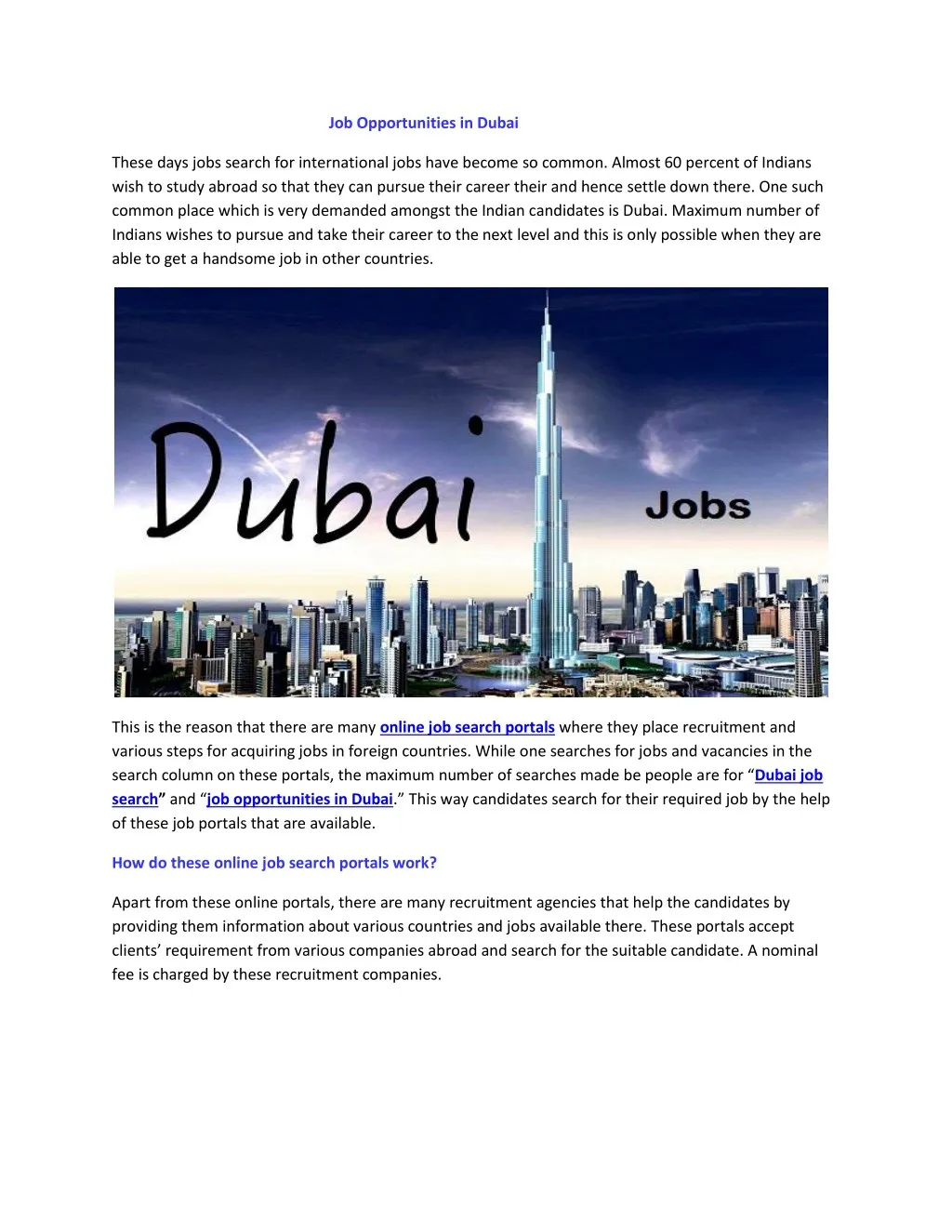 job opportunities in dubai