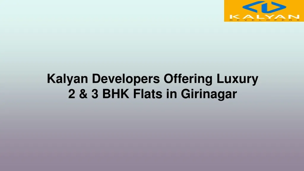 kalyan developers offering luxury 2 3 bhk flats