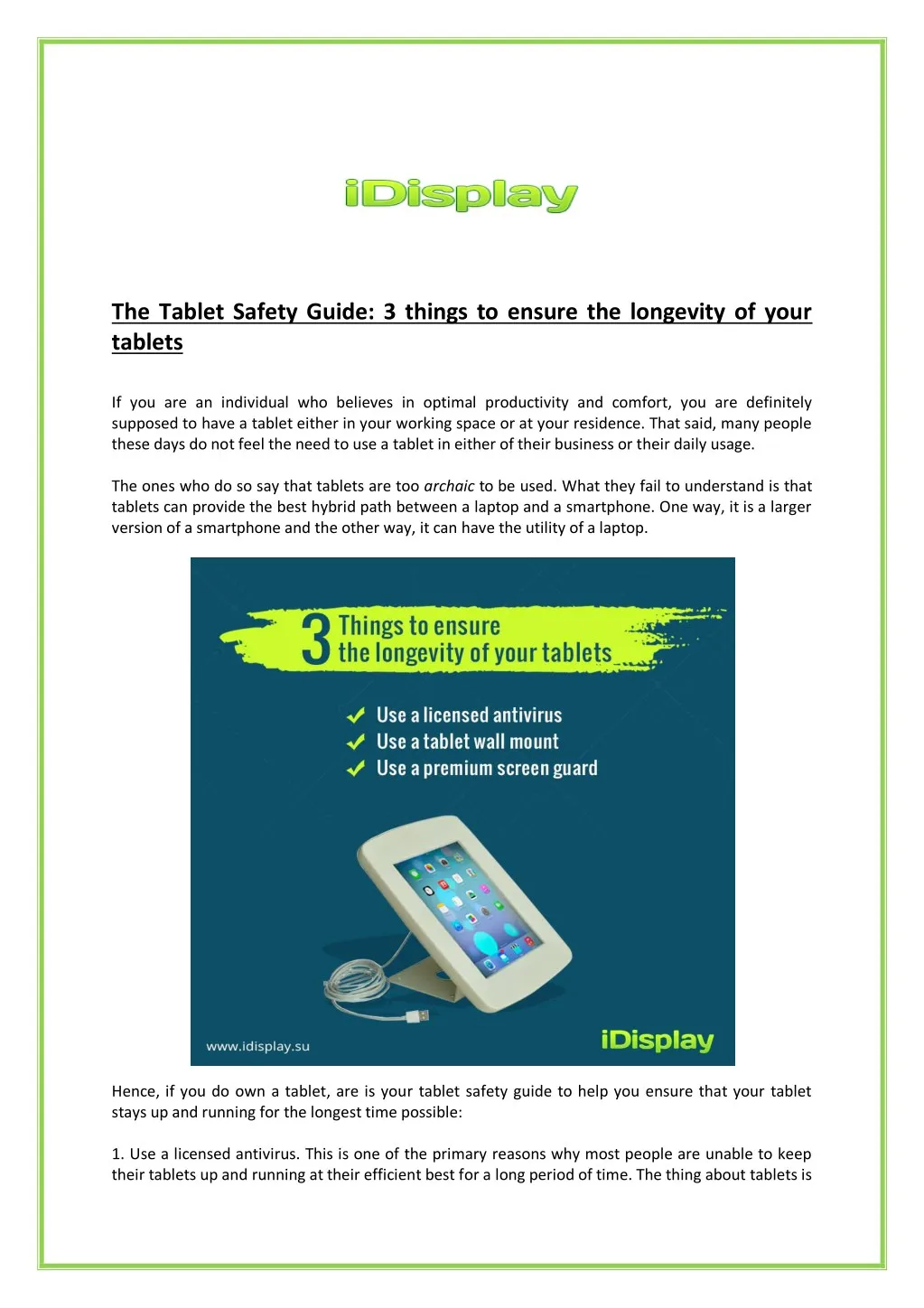 the tablet safety guide 3 things to ensure
