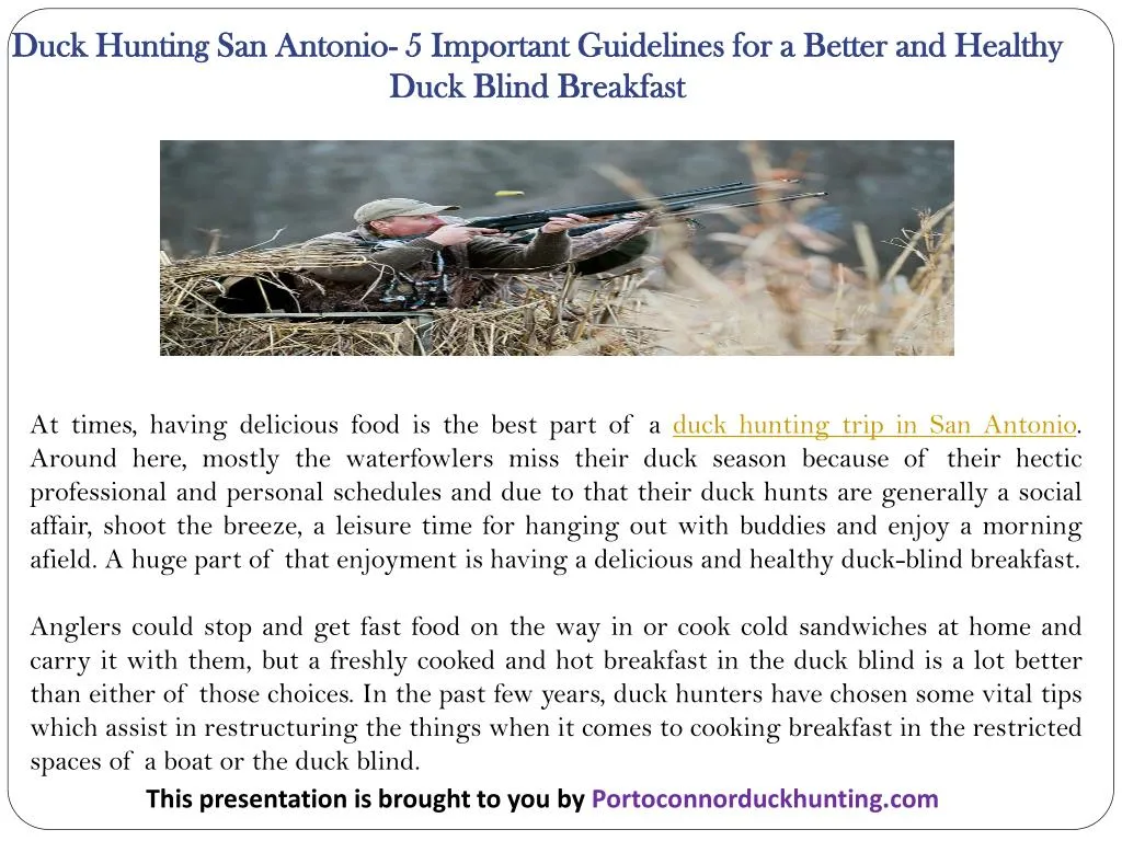 duck hunting san antonio 5 important guidelines