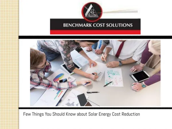 Few Things You Should Know about Solar Energy Cost Reduction