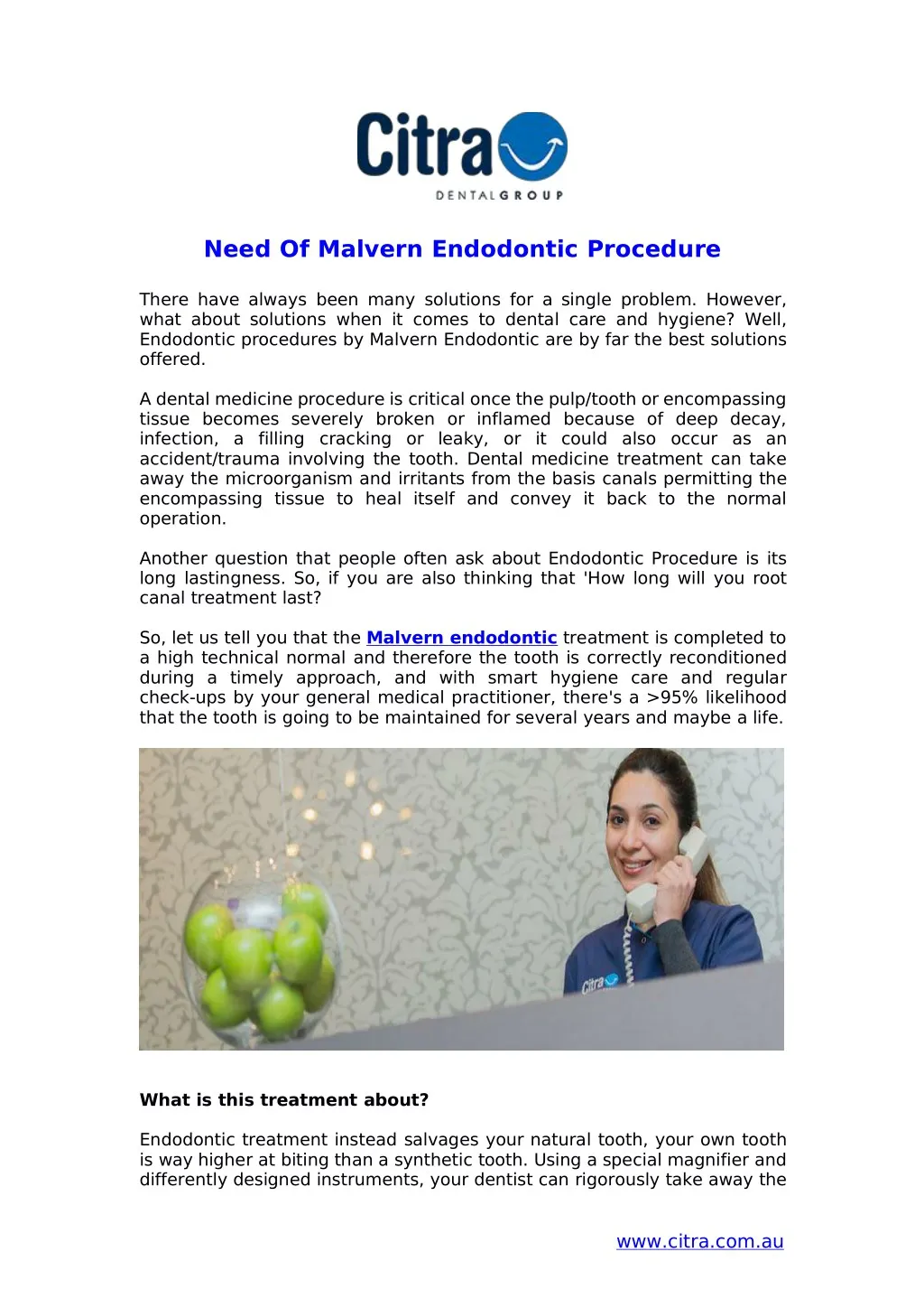 need of malvern endodontic procedure