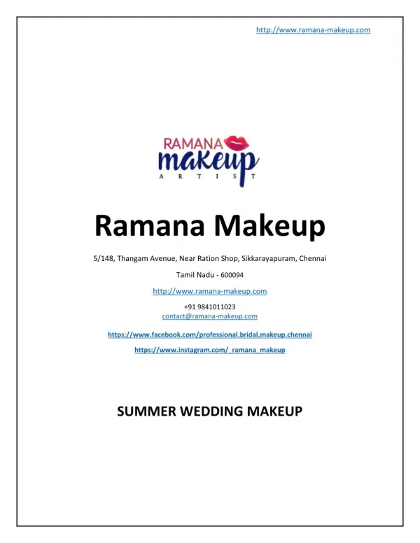 Summer Wedding Makeup - www.ramana-makeup.com