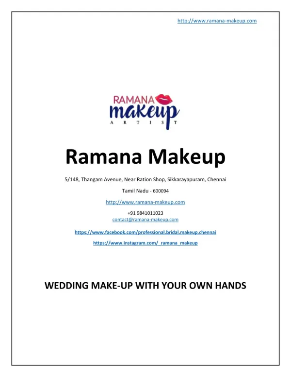 Wedding Make-Up with Your Own Hands - www.ramana-makeup.com
