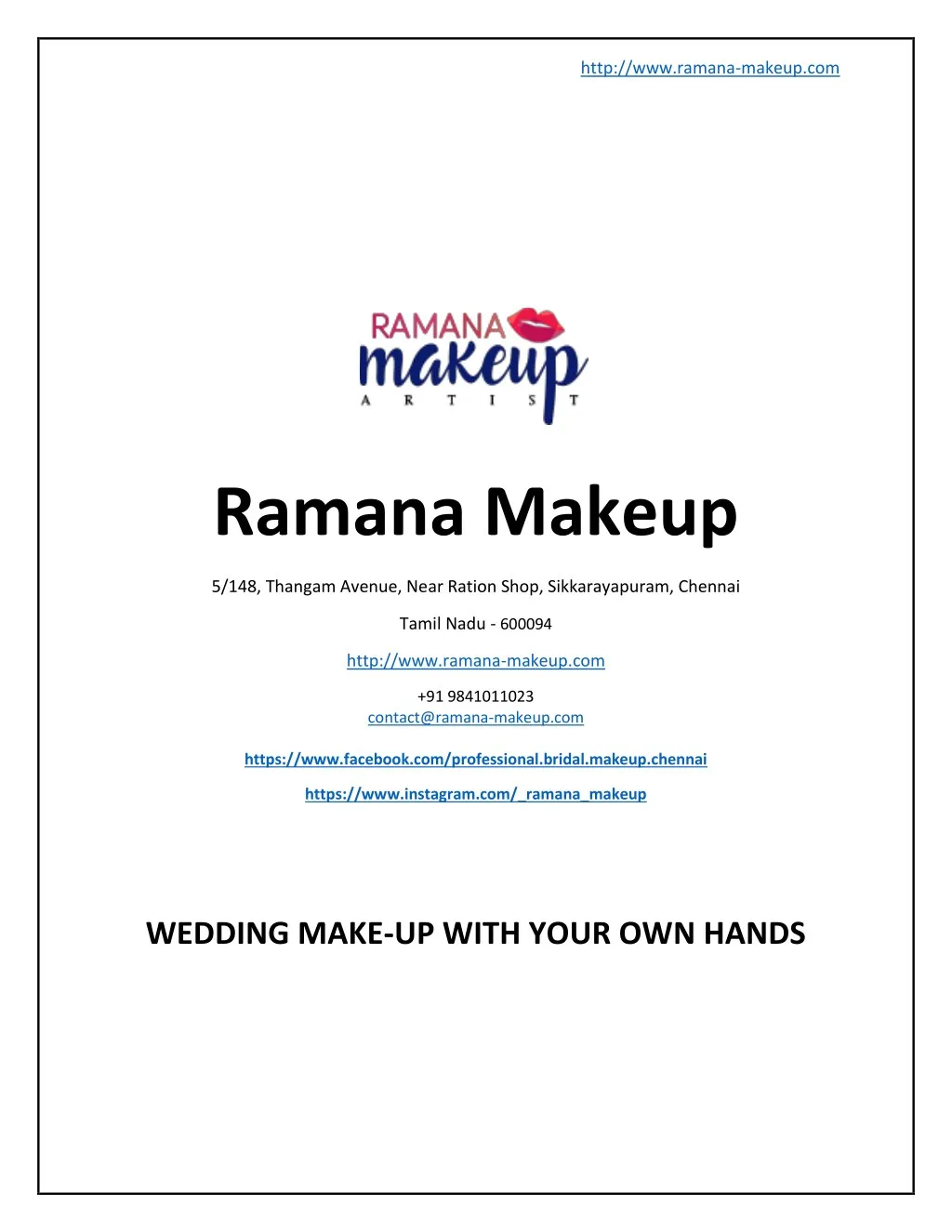 http www ramana makeup com