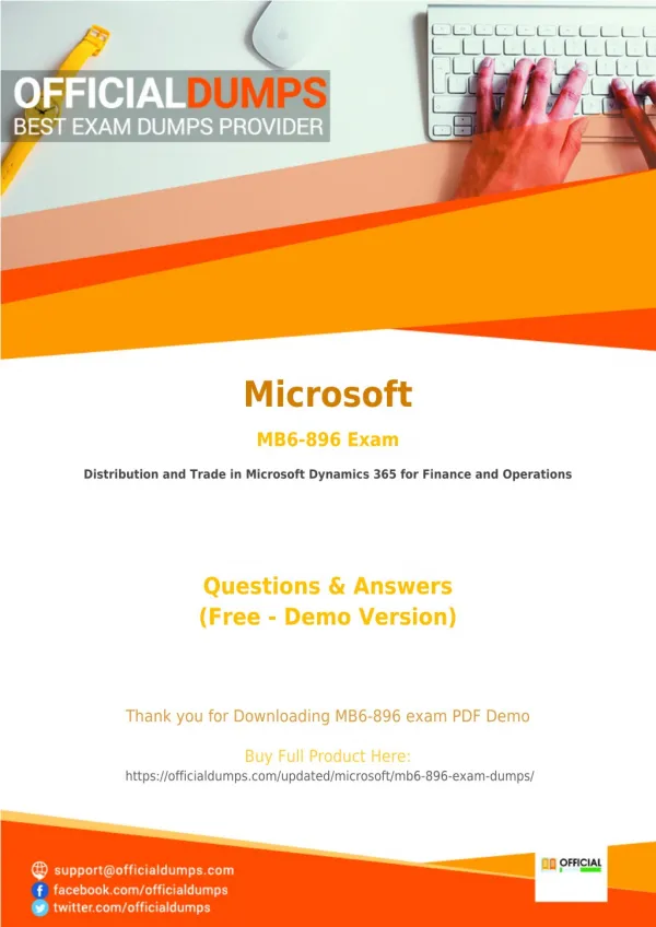 MB6-896 Dumps - Affordable Microsoft MB6-896 Exam Questions - 100% Passing Guarantee