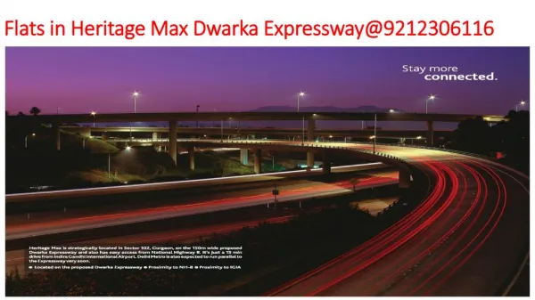Flats in Heritage Max Dwarka Expressway@9212306116